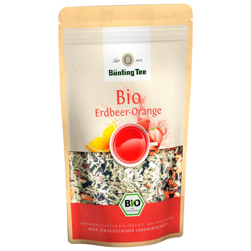 Bünting Tee Bio Erdbeer-Orange 80g